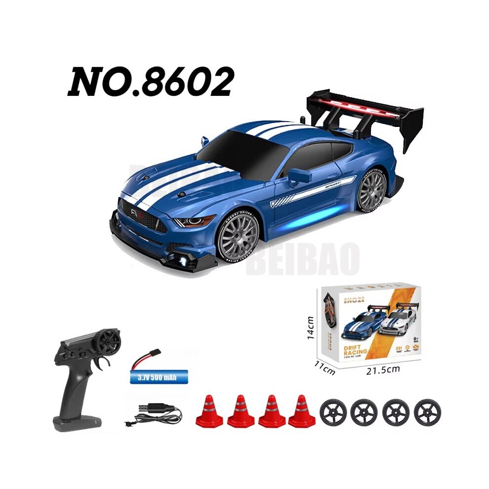 (8602 Blau) RC Drift Racing AE86 1/24 4WD 30 Km/h Hochgeschwindigkeitslicht 2,4 G Ferngesteuertes Automodell
