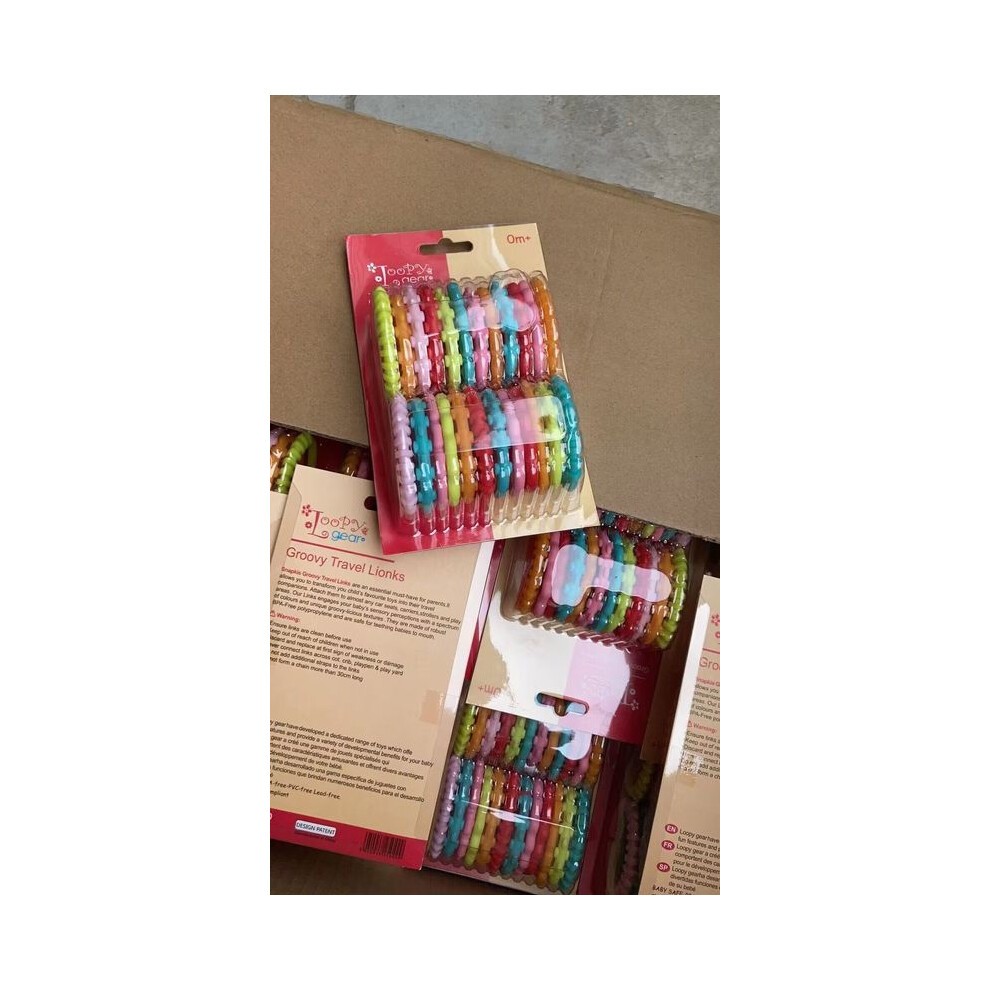 (a)24 StÃ¼cke Baby Kinderwagen Regenbogen Schleife Haken Silikon Lebensmittel Grade Dental Gummi Ring