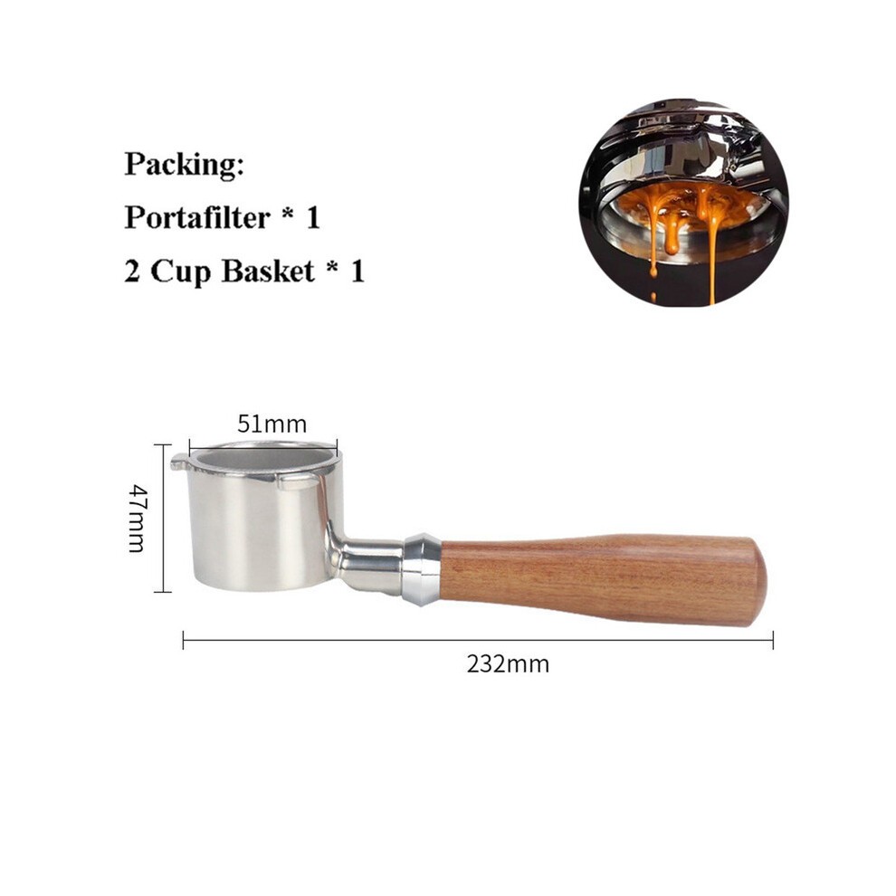 (klassisches Holz) 51 Mm Bodenloser SiebtrÃ¤ger FÃ¼r Delonghi 9155/9255/9355/9335/9665 Edelstahl Nackt