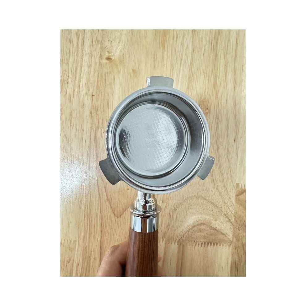 (F Schwarzes Holz) 51 Mm Bodenloser SiebtrÃ¤ger FÃ¼r Delonghi 9155/9255/9355/9335/9665 Edelstahl Nackt thumbnail