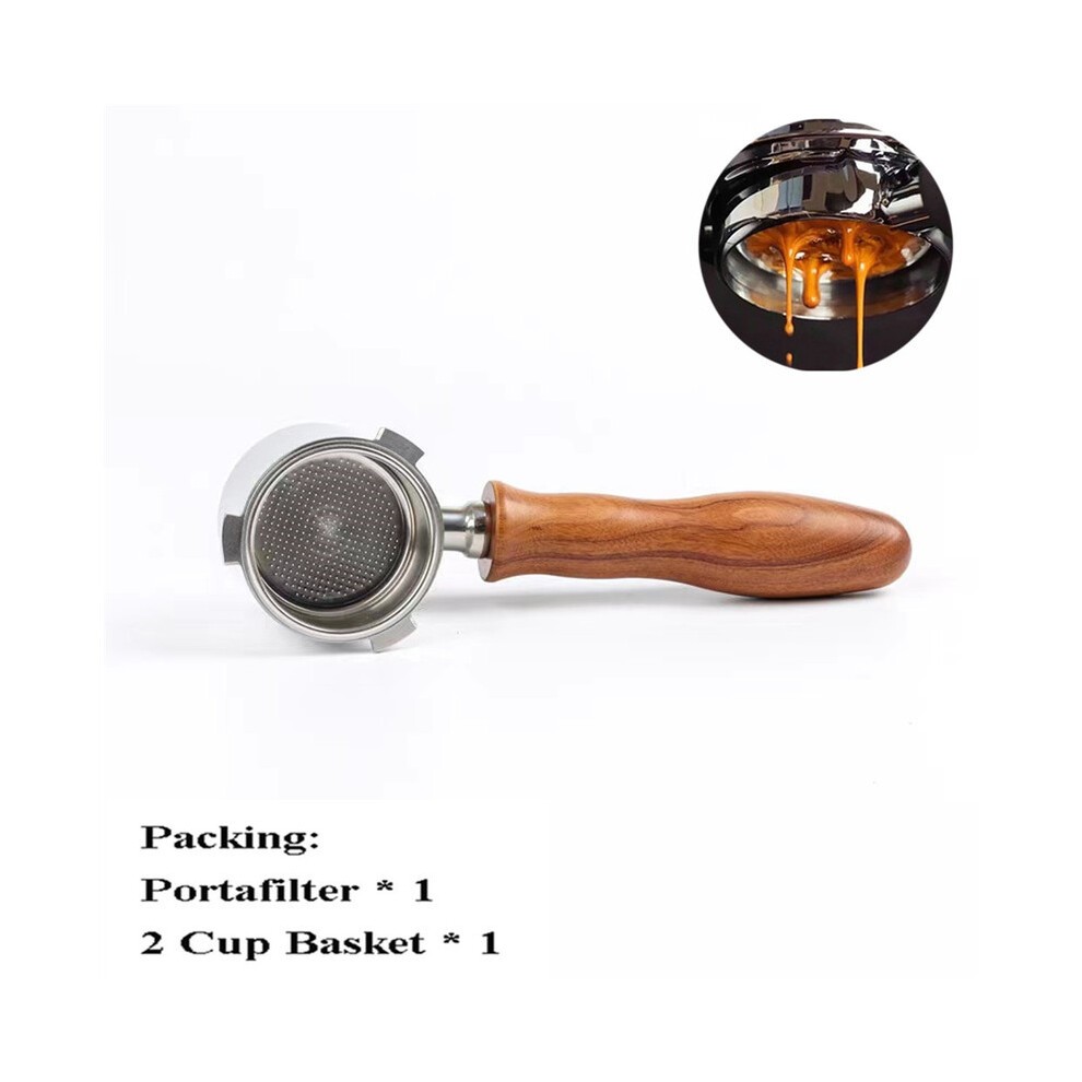 (D Rotes Holz)51 Mm Bodenloser SiebtrÃ¤ger FÃ¼r Delonghi 9155/9255/9355/9335/9665 Edelstahl Nackt
