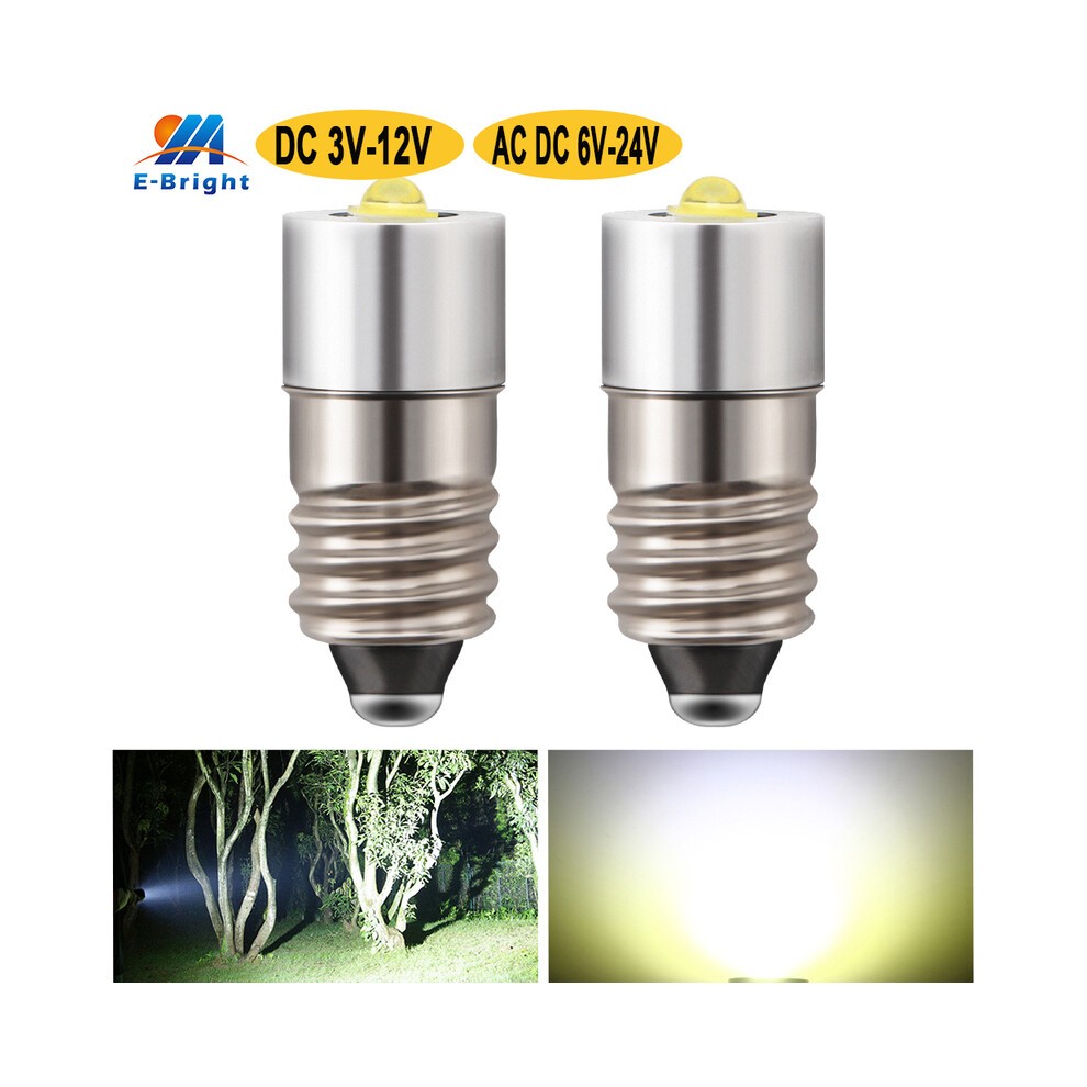 (3V-12V DC)2PCS E10 Unpolar AC/DC 6V 6,3V Bis 24V 3535 LED 3W Birne Arcade Autos Taschenlampe Scheinwerfer