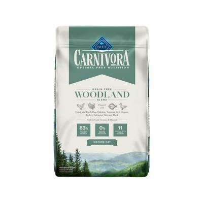 Blue Buffalo Blue Carnivora Woodland Blend Optimal Prey Nutrition High Protein, Grain Free Natural Mature Dry Cat Food, 10 Lbs.