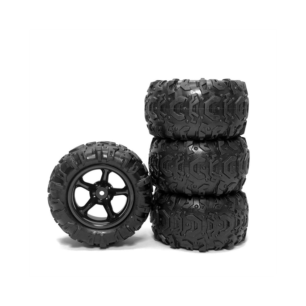 4Pcs Rubber Tire Wheel Tyre for 9300 9310 PXtoy 9302 9303 9304 1/18 RC Car Spare Parts Accessories