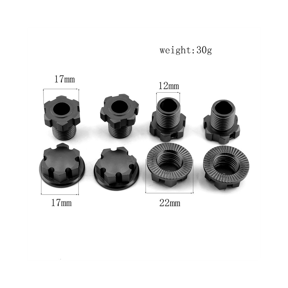 Metal 17Mm Splined Wheel Hex Hub Adapter 8654 for 1/10 E- 2.0 1/8 Sledge RC Car Upgrade Parts,Blue thumbnail