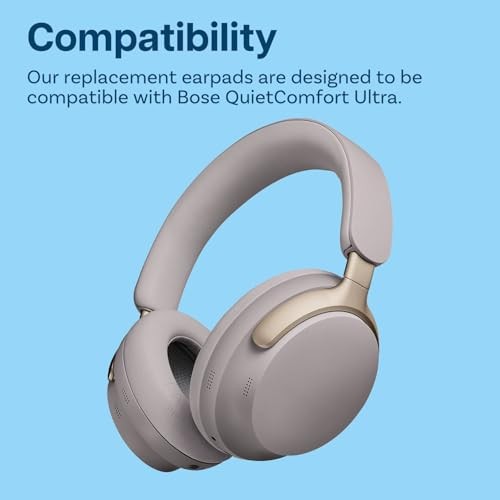 Ear Pads Replacement for Bose QuietComfort Ultra Wireless Noise Cancelling Headphones by MMOBIEL - Memory Foam and Protein PU Ear Pad Cushions - Isola thumbnail