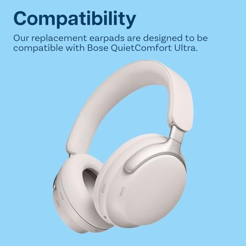 MMOBIEL Ear Pads Replacement for Bose QuietComfort Ultra Wireless Noise Cancelling Headphones Memory Foam and Protein PU Ear Pad Cushions - Isolation  thumbnail