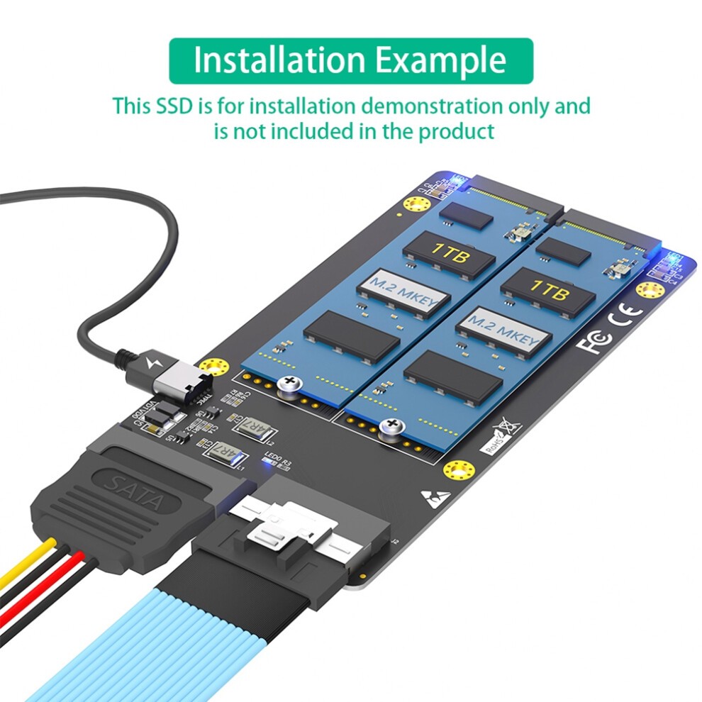 Dual 2X M.2 NVME SSD to SFF-8654 8X Adapter thumbnail