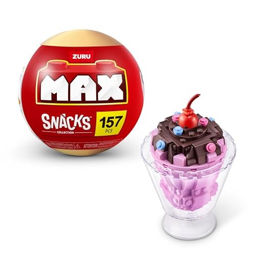 MAX Premium Snacks Building Bricks Collection (Ice Cream) by ZURU. Building Bricks for Teens  Adults and Collectors. Build  Collect and Display Your C