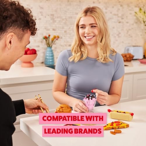 MAX Premium Snacks Building Bricks Collection (Ice Cream) by ZURU. Building Bricks for Teens  Adults and Collectors. Build  Collect and Display Your C thumbnail