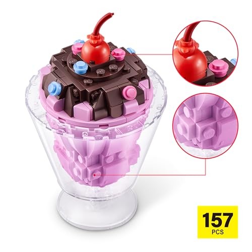 MAX Premium Snacks Building Bricks Collection (Ice Cream) by ZURU. Building Bricks for Teens  Adults and Collectors. Build  Collect and Display Your C thumbnail