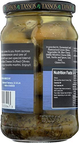 TASSOS Blue Cheese Stuffed Olives, 12 OZ thumbnail