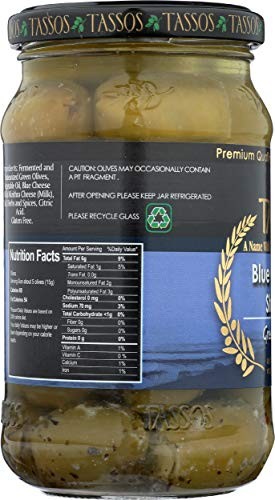 TASSOS Blue Cheese Stuffed Olives, 12 OZ thumbnail