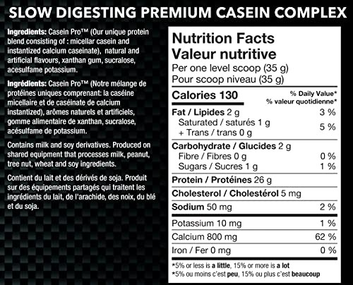 BioX Power Casein Complex | Ultra Sustained Slow Release Micellar Protein Complex | 26g Protein, 5g Glutamine, 5g BCAAs | Slow Digesting Whey Protein  thumbnail