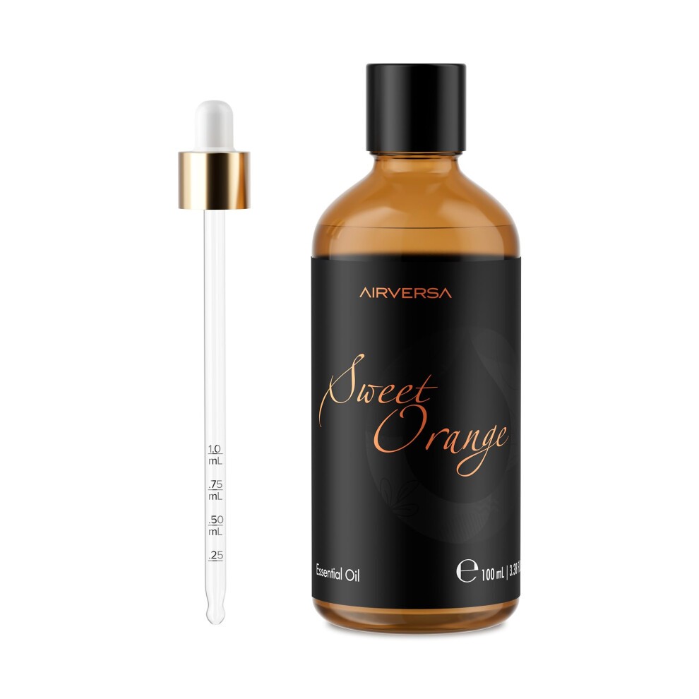 Airversa Sweet Orange Essential Oil  100% Pure and Natural Premium Grade with Dropper for Aromatherapy and Diffuser 3.38 Fl Oz | 100 ML