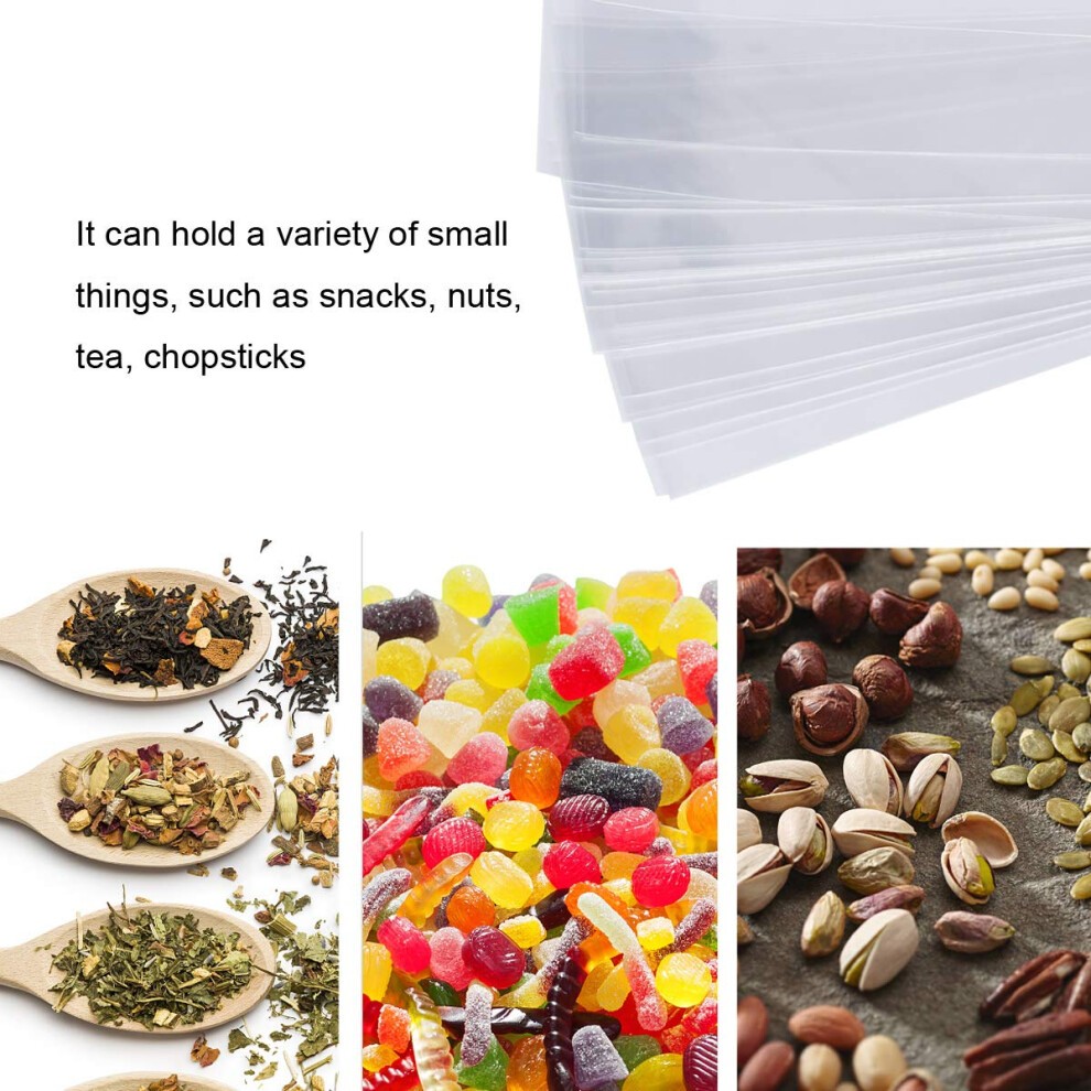 Pretzel Bag 200 PCS Clear Pretzel Rod Bags 2 X 10.8 Inch Self Adhesive Bag Clear Flat Treat Bags for Donut Bars Candy (White Dot Bag) thumbnail