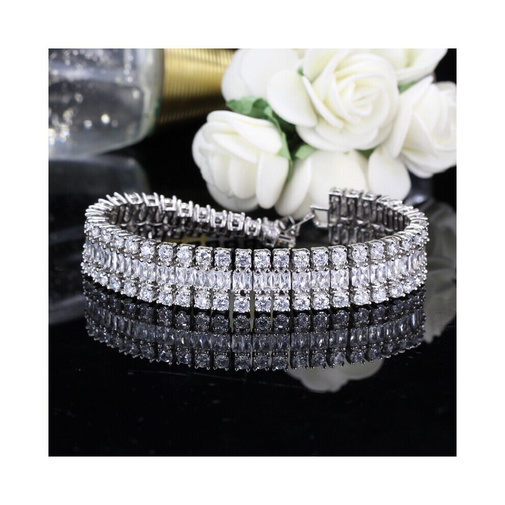 9253 Schichten Tennis FÃ¼r Frauen Hohe ArmbÃ¤nder Party JubilÃ¤um ZubehÃ¶r thumbnail