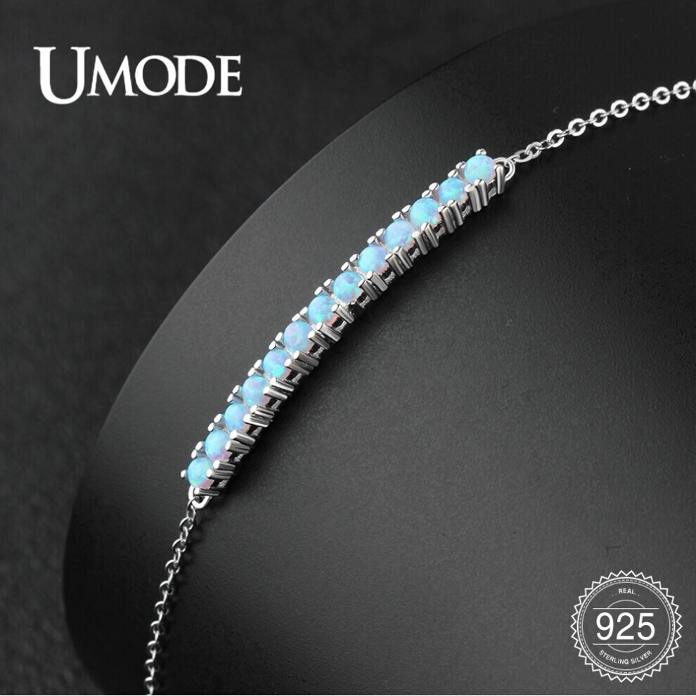 9253 Mm Runder Opal-Charm, Verstellbare Gliederkette, Charm, Schmuck, Geschenk, ULB0143