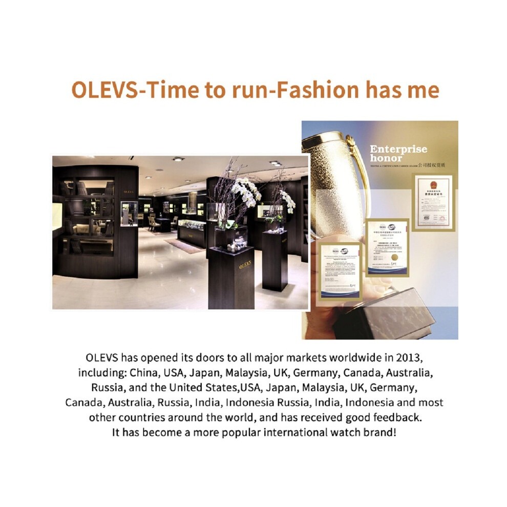 (5513C Gold WeiÃ) OLEVS 5513 Quarz Herren Frauen Paar Uhren Set Top Marke Luxus Original Leucht thumbnail