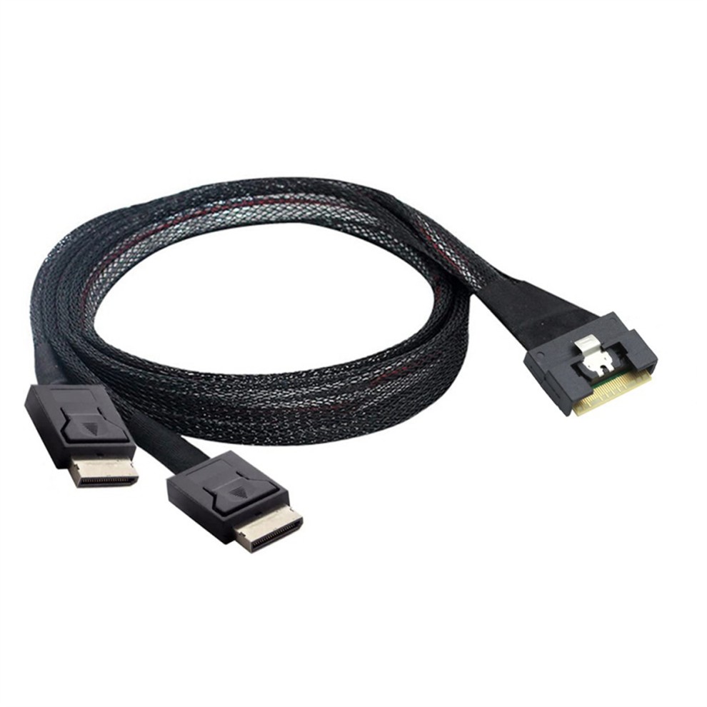 Slim Sas SFF-8654 8i to Oculink SFF-8611 4i X2 High-speed Cable