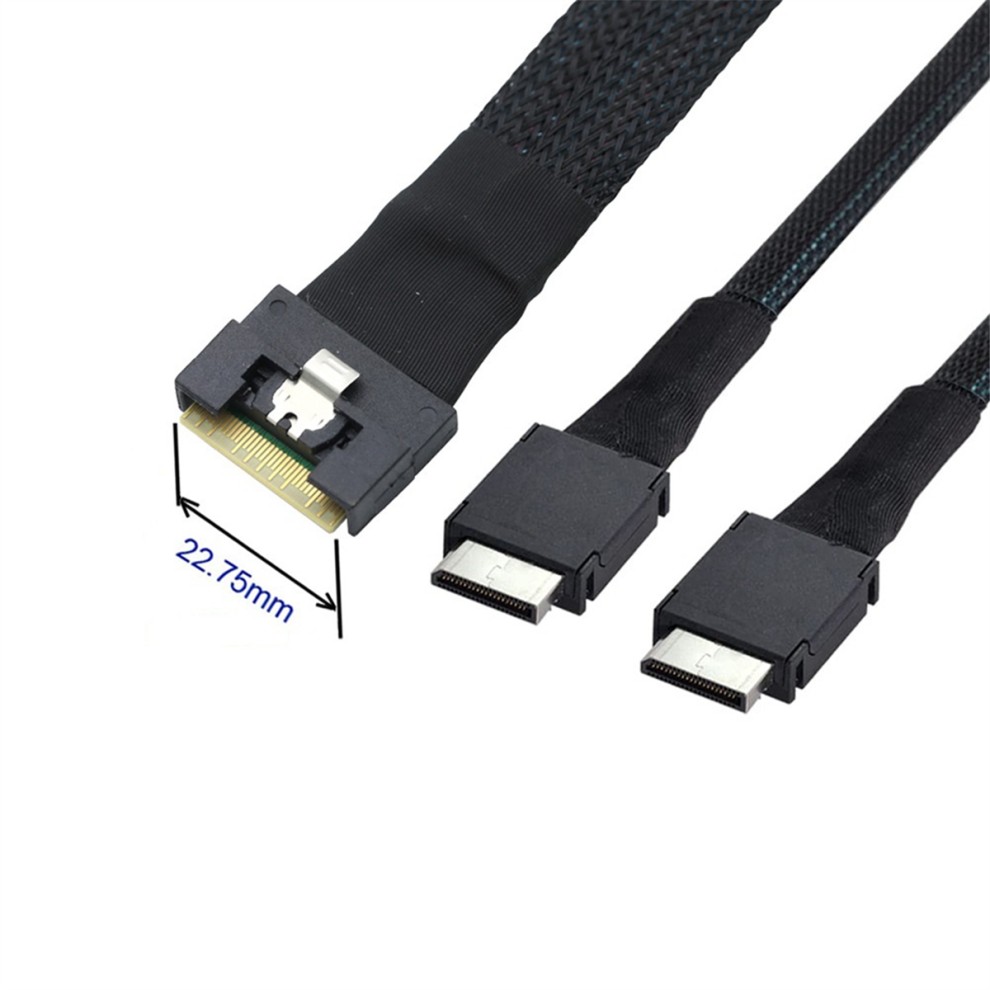 Slim Sas SFF-8654 8i to Oculink SFF-8611 4i X2 High-speed Cable thumbnail