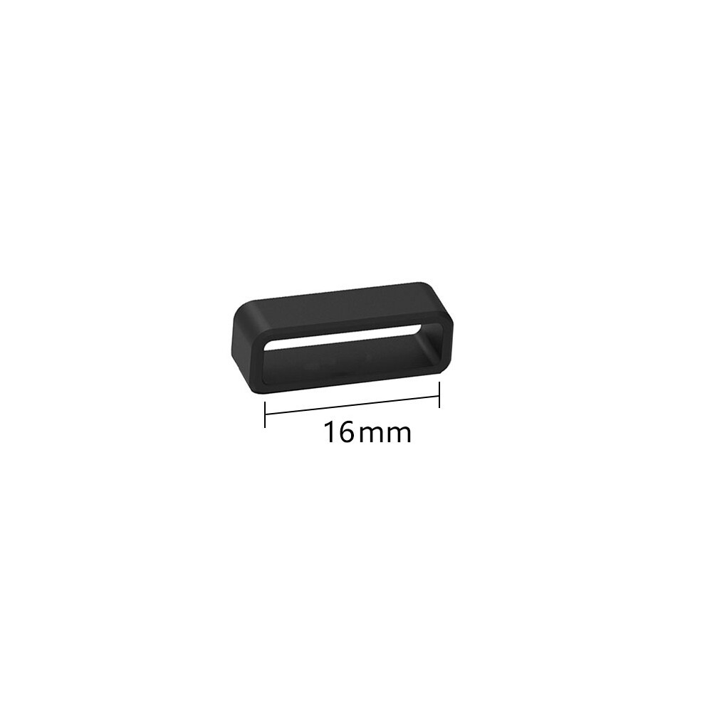 (16 Mm) 10 GrÃ¶Ãen Schwarz Silikon Uhrenarmband HaltebÃ¼gel Schleife Gummi Schnalle Ring 12-30mm Haltehalter