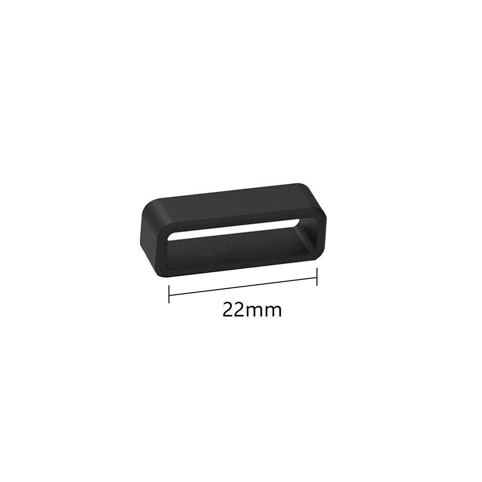 (22 Mm) 10 GrÃ¶Ãen Schwarz Silikon Uhrenarmband HaltebÃ¼gel Schleife Gummi Schnalle Ring 12-30 Mm Halter