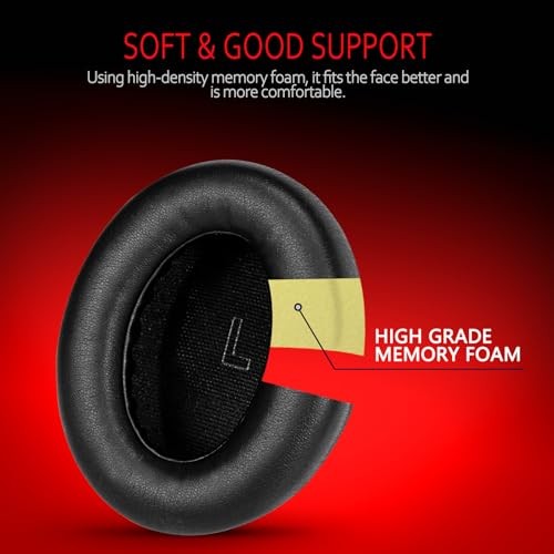Krone Kalpasmos Replacement Earpads for Bose QuietComfort(QC) Ultra Wireless Headphones, Ear Pads Cushions with Softer Protein Leather, High-Density N thumbnail