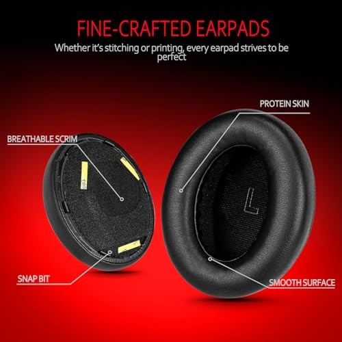 Krone Kalpasmos Replacement Earpads for Bose QuietComfort(QC) Ultra Wireless Headphones, Ear Pads Cushions with Softer Protein Leather, High-Density N thumbnail