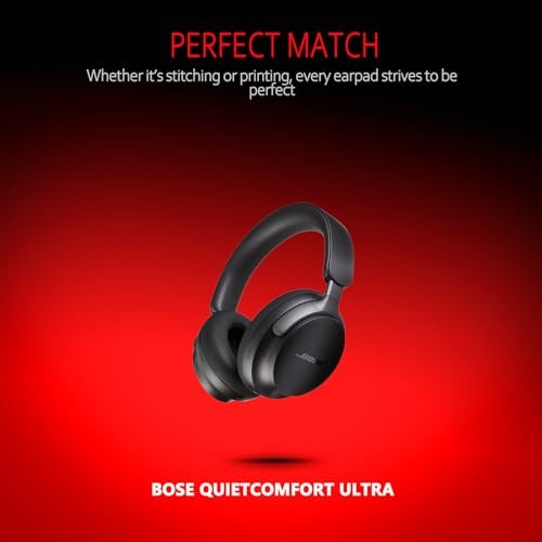 Krone Kalpasmos Replacement Earpads for Bose QuietComfort(QC) Ultra Wireless Headphones, Ear Pads Cushions with Softer Protein Leather, High-Density N thumbnail