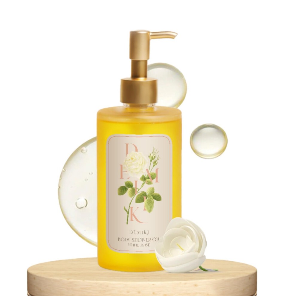 DEMIKI Shower Oil Body Wash for Sensitive Skin. Nourishing & Hydrating Body Oil for Dry Skin.Winter Care Soothes  Softens and Locks in Moisture 10 Fl
