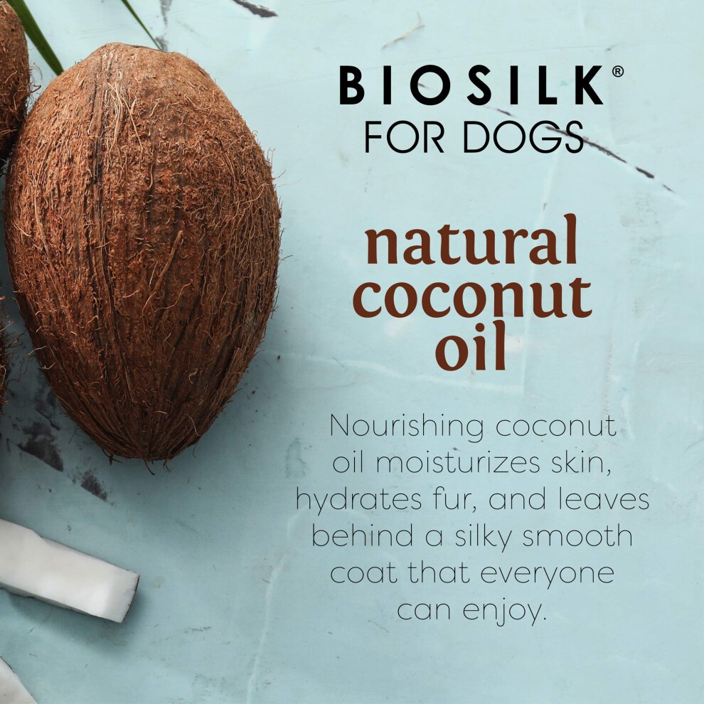BioSilk for Dogs Silk Therapy Shampoo with Natural Coconut Oil | Sulfate and Paraben Free Natural Dog Shampoo  12 Fl Oz - 6 Pack | Made in the USA thumbnail