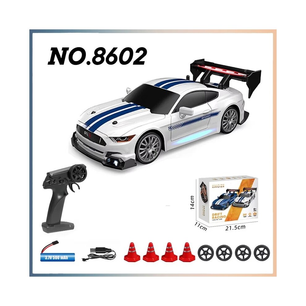 (8602 Wit) AE86 RC Drift Racewagen 1/24 4WD 30 Km/u Hoge Snelheid Met Lichtgewicht 2.4G Afstandsbediening