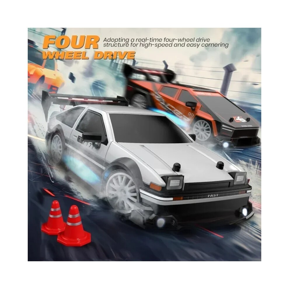 (8604 Rood) RC Drift Racing AE86 1/24 4WD 30 Km/u Hoge Snelheid Licht 2.4G Afstandsbediening Automodel thumbnail