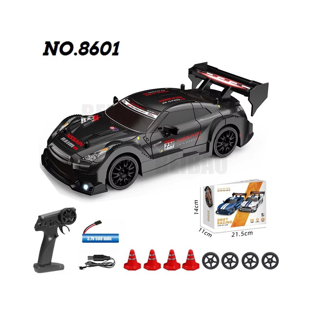 (8601 Zwart) RC Drift Racing AE86 1/24 4WD 30 Km / U Hoge Snelheid Licht 2.4G Afstandsbediening