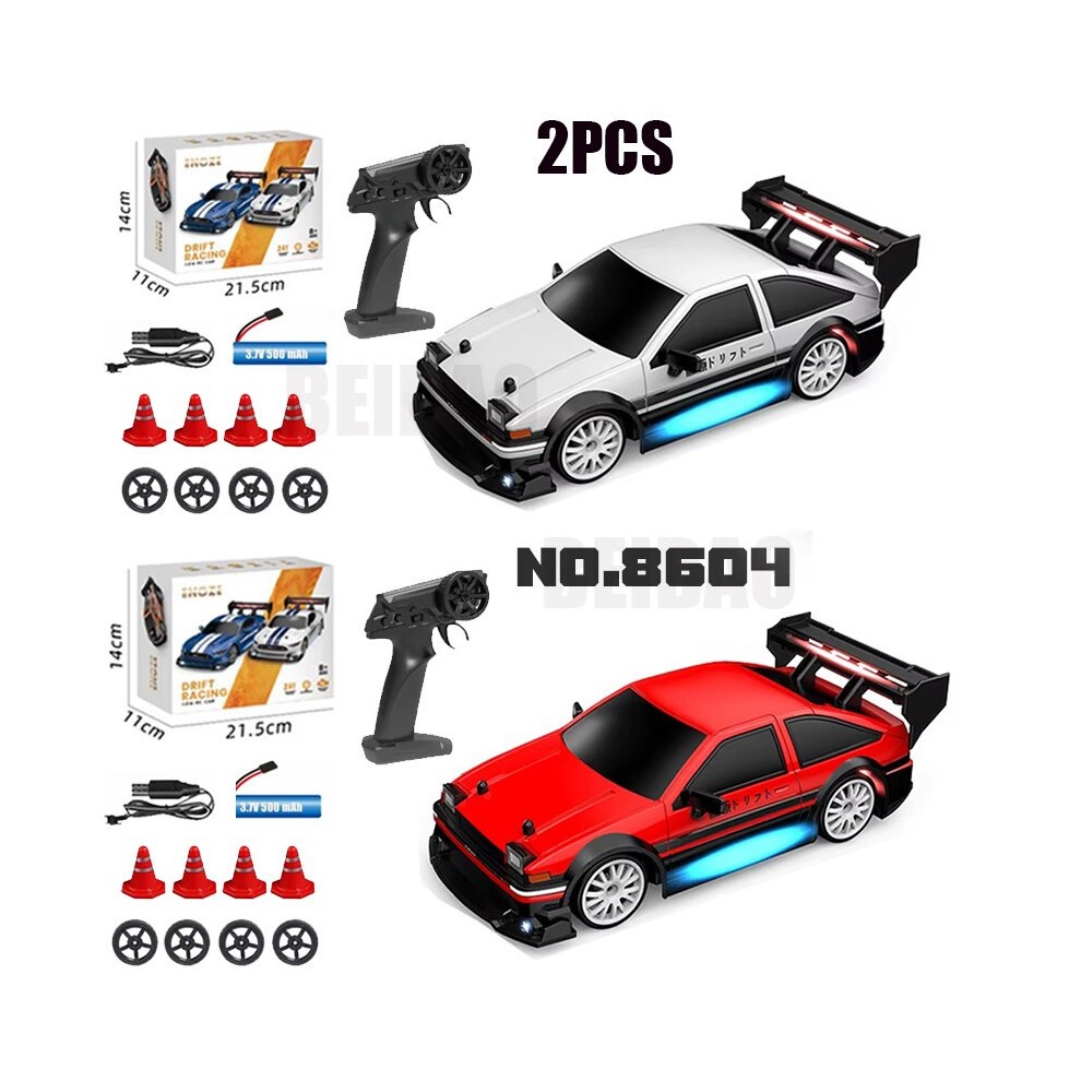 (8604-2cps) RC Drift Racing AE86 1/24 4WD 30 Km / U Hoge Snelheid Licht 2.4G Radiogestuurd Automodel