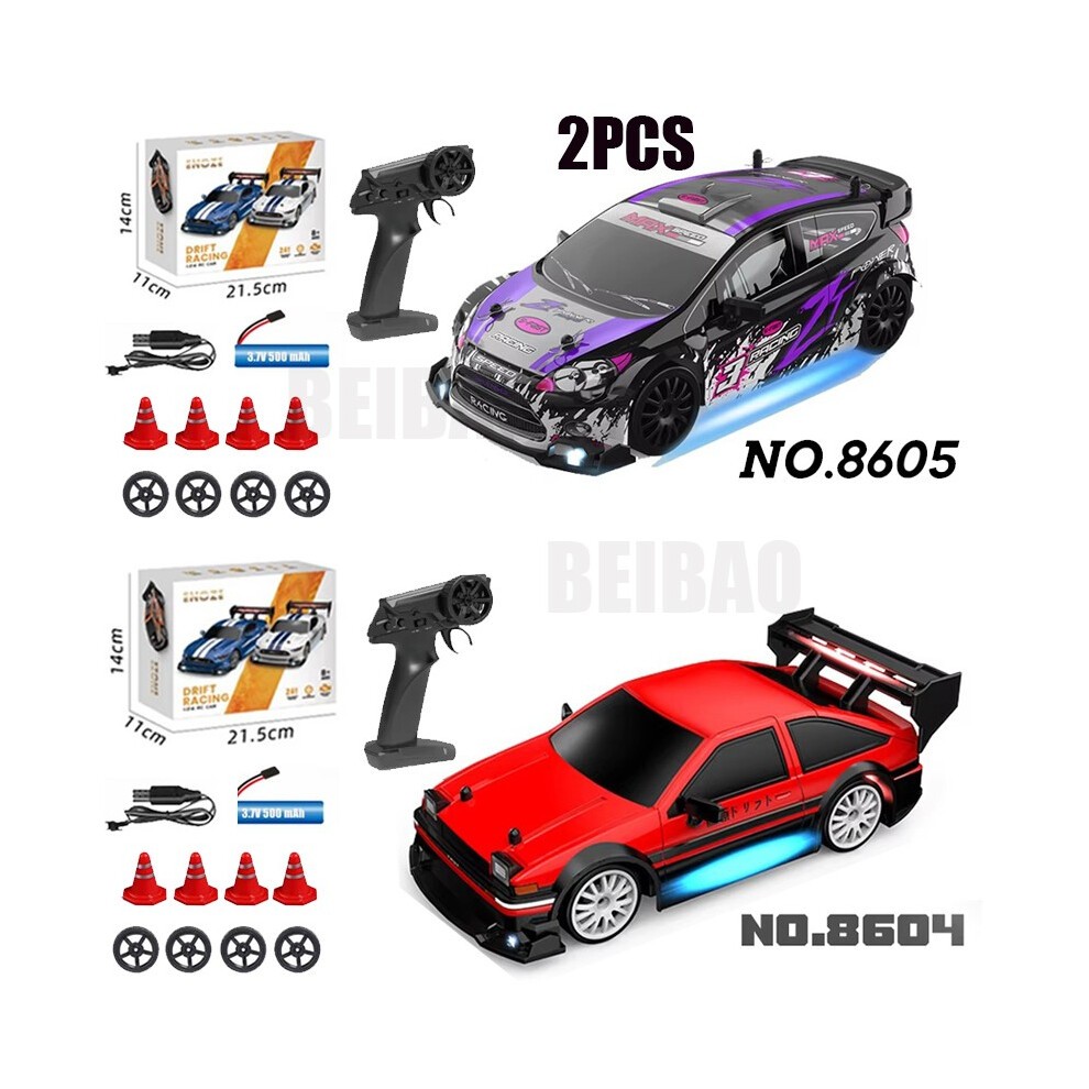(8604-8605)RC Drift Racing AE86 1/24 4WD 30 Km/u Hoge Snelheid Licht 2.4G Afstandsbediening Automodel