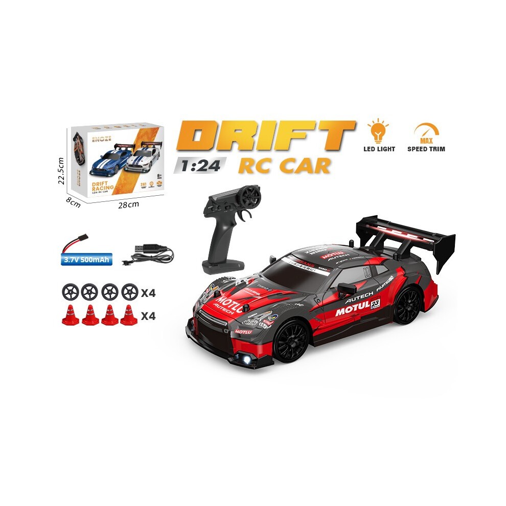 (8601 Rood) AE86 RC Drift Racewagen 1/24 4WD 30 Km/u Hoge Snelheid Met Licht 2.4G Afstandsbedieningsvoertuig