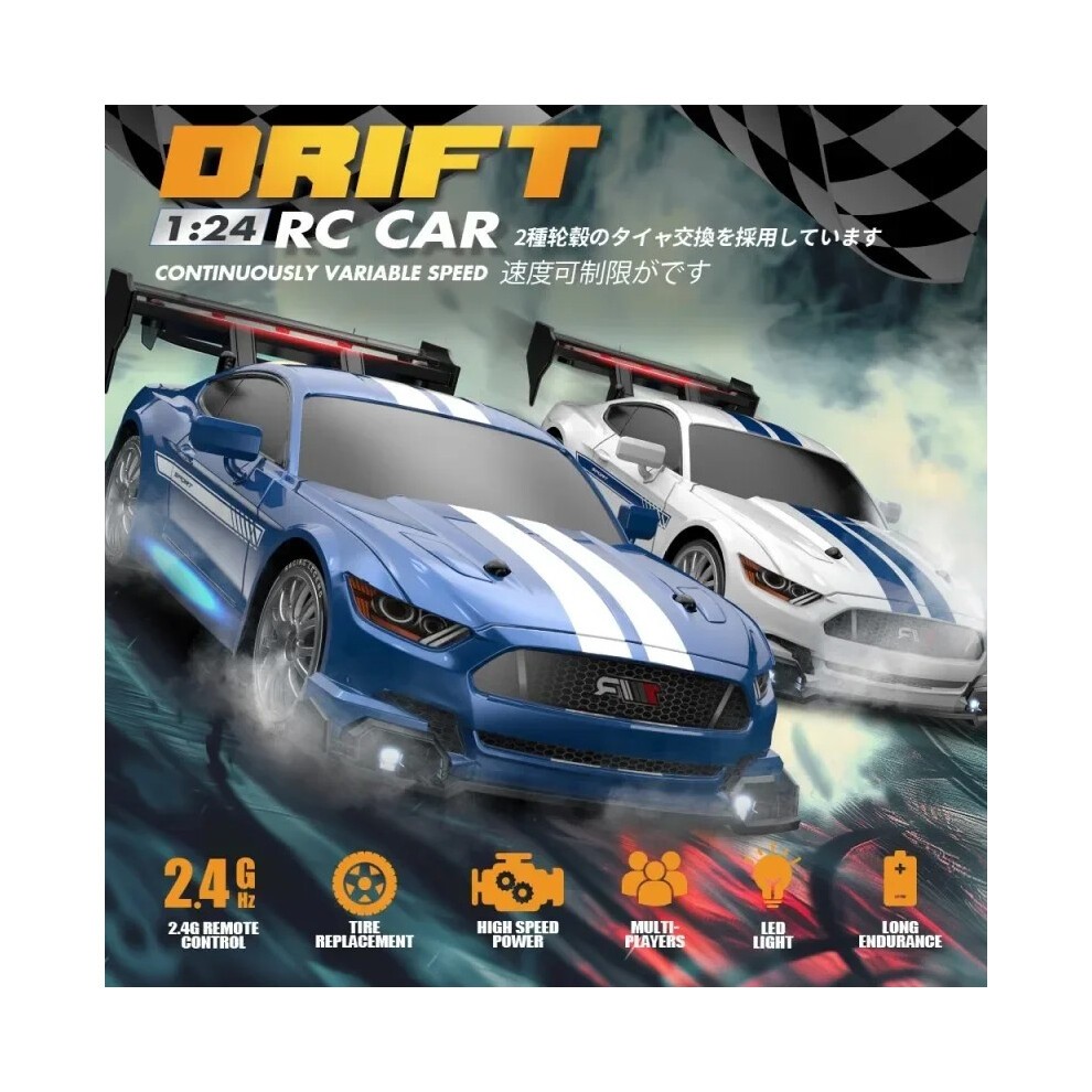 (8601 Red-2B) AE86 RC Drift Racewagen 1/24 4WD 30 Km/u Hoge Snelheid Met Lichte 2.4G Afstandsbediening thumbnail