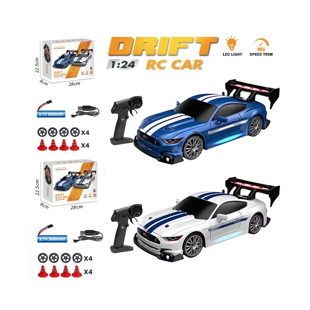 (8602-2cps)AE86 RC Drift-racewagen 1/24 4WD 30 Km/u Hoge Snelheid Met Licht 2.4G Radiogestuurd Voertuig