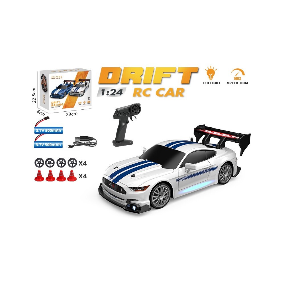 (8602 White-2B) AE86 RC Drift-racewagen 1/24 4WD 30 Km/u Hoge Snelheid Met Lichtgewicht 2.4G Afstandsbediening