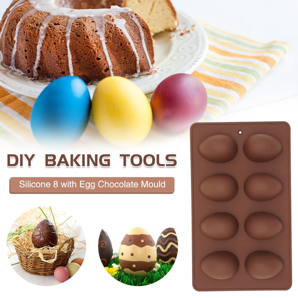 2-pack Easter Egg Silicone Molds for Cake Decorating Peanut Butter Chocolate  Candy  Muffin Cake  Cupcake  Jello  Jello  Baking Pan Yogurt and Ice Cre thumbnail
