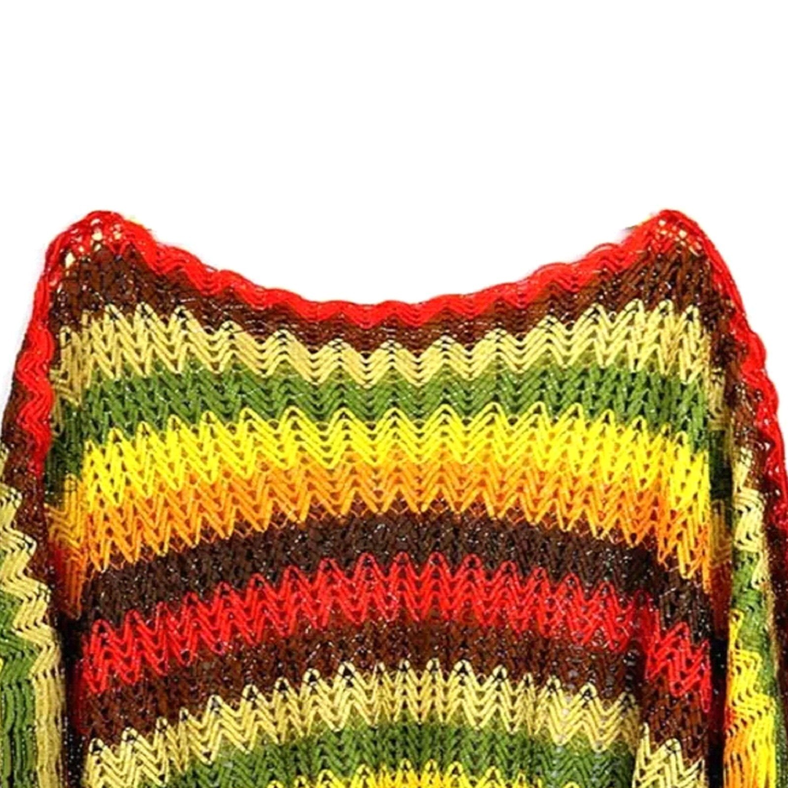 Montana West Women's Ribbon Net Stripe Pattern Cape - NWT thumbnail