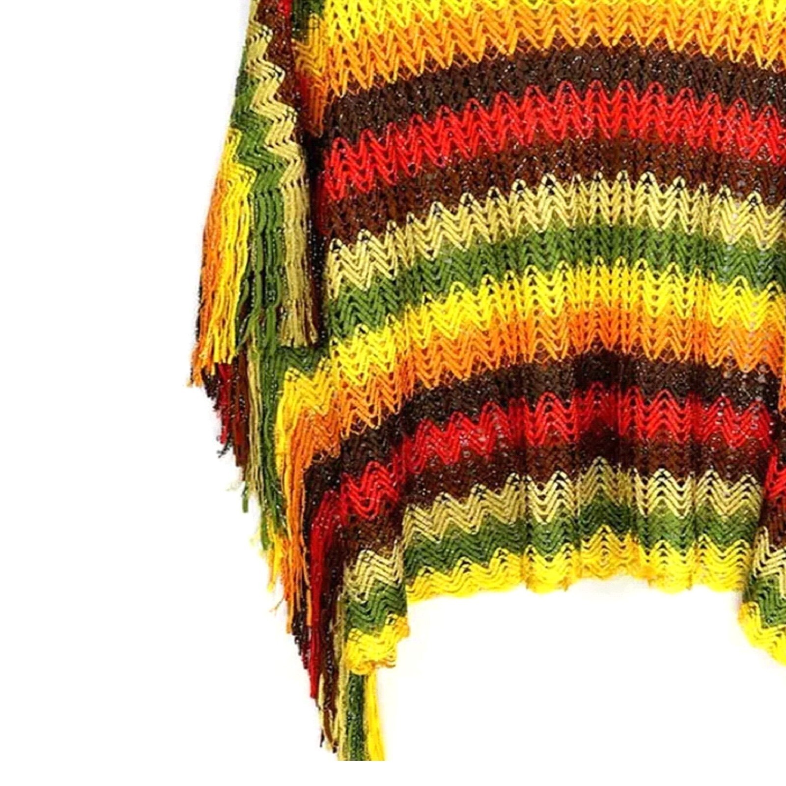 Montana West Women's Ribbon Net Stripe Pattern Cape - NWT thumbnail
