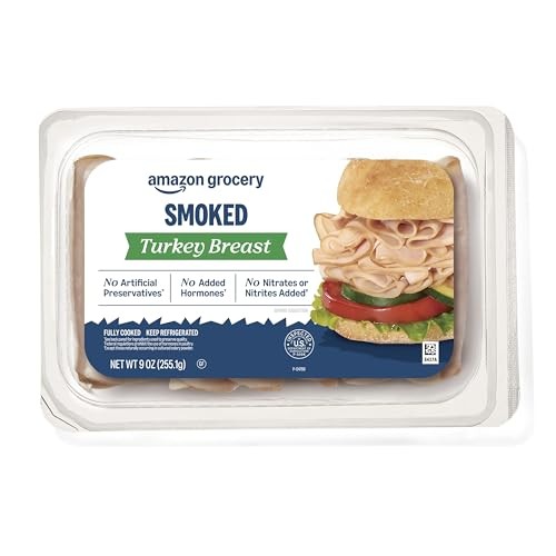 Amazon Grocery, Sliced Smoked Turkey Breast, 9 Oz (Previously Fresh Brand, Packaging May Vary)
