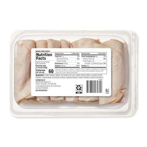Amazon Grocery, Sliced Smoked Turkey Breast, 9 Oz (Previously Fresh Brand, Packaging May Vary) thumbnail