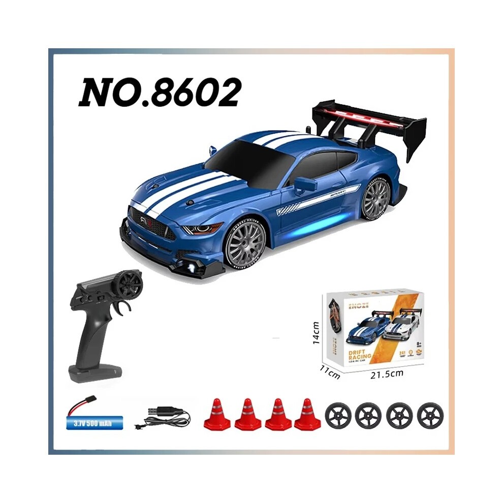 (8602 Blau) AE86 RC Drift Racing Car 1/24 4WD 30 Km/h High Speed Mit Licht 2,4 G Ferngesteuertes Fahrzeug