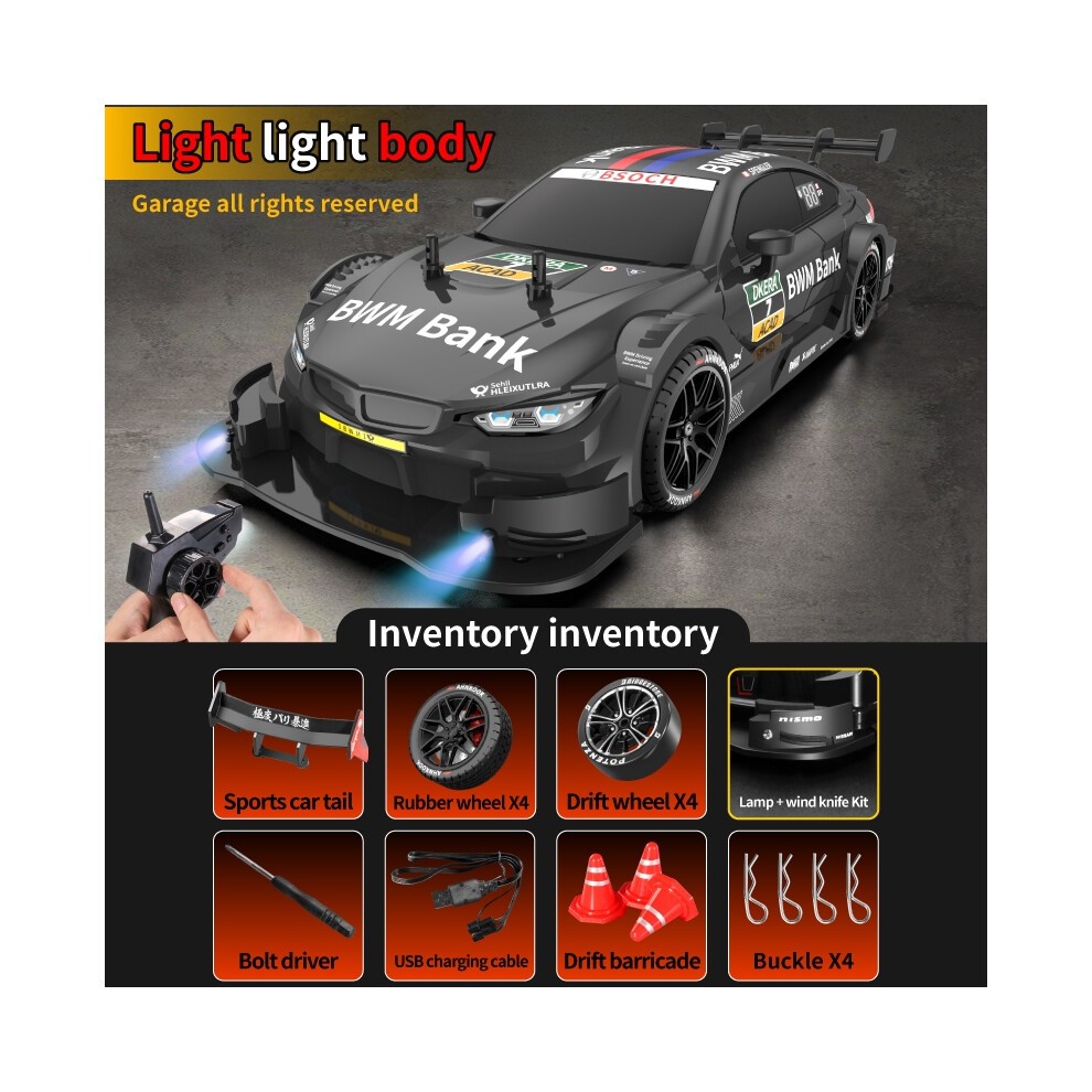 (8802-Black-1B)Neues Ferngesteuertes Auto Mit Allradantrieb Im Halben Maßstab, 4*4-Antrieb, 30 Km Hochgeschwindigkeitsdrift,