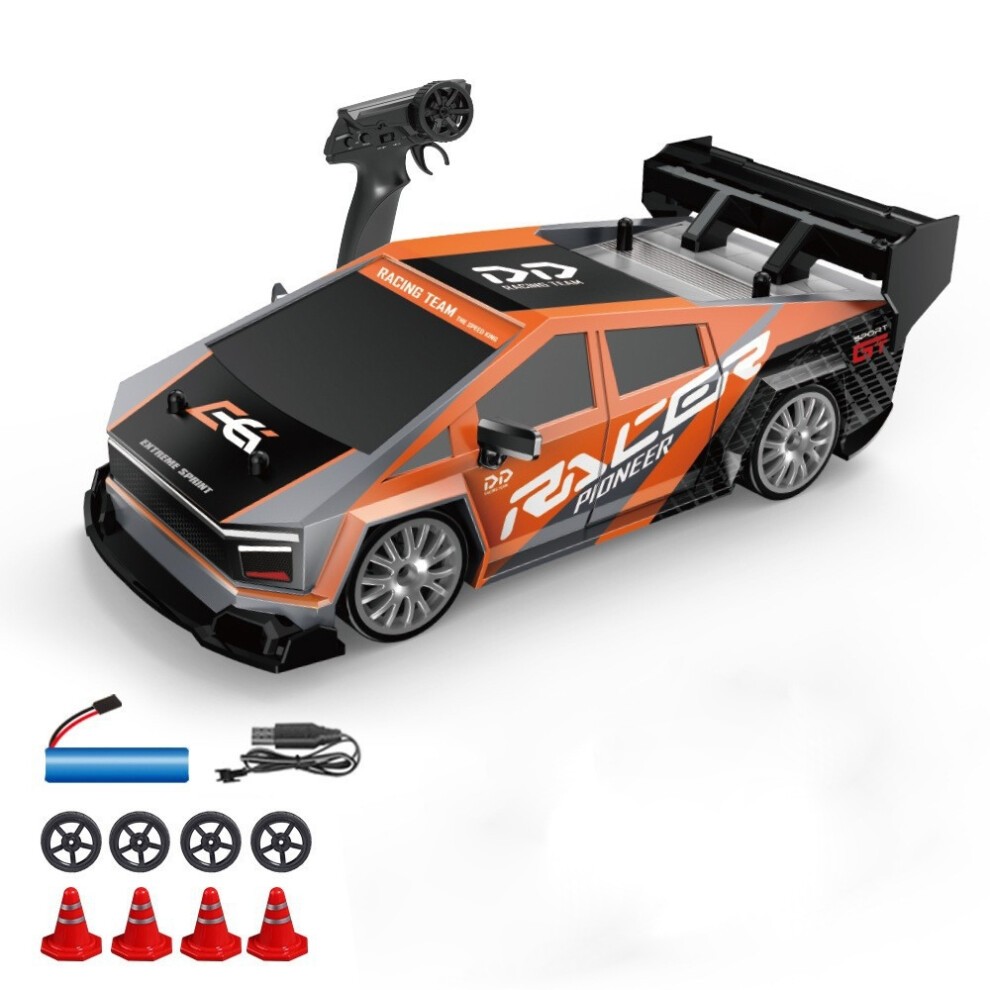 (Orange) 1:24 Rc Car Kinderspielzeug 30 Km/h Ferngesteuerte Rennwagen Funkgesteuertes Driftfahrzeug
