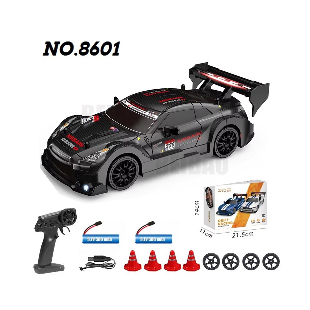 (8601 Black-2B) RC Drift Racing AE86 1/24 4WD 30 Km/h Hochgeschwindigkeitslicht 2,4 G Ferngesteuertes